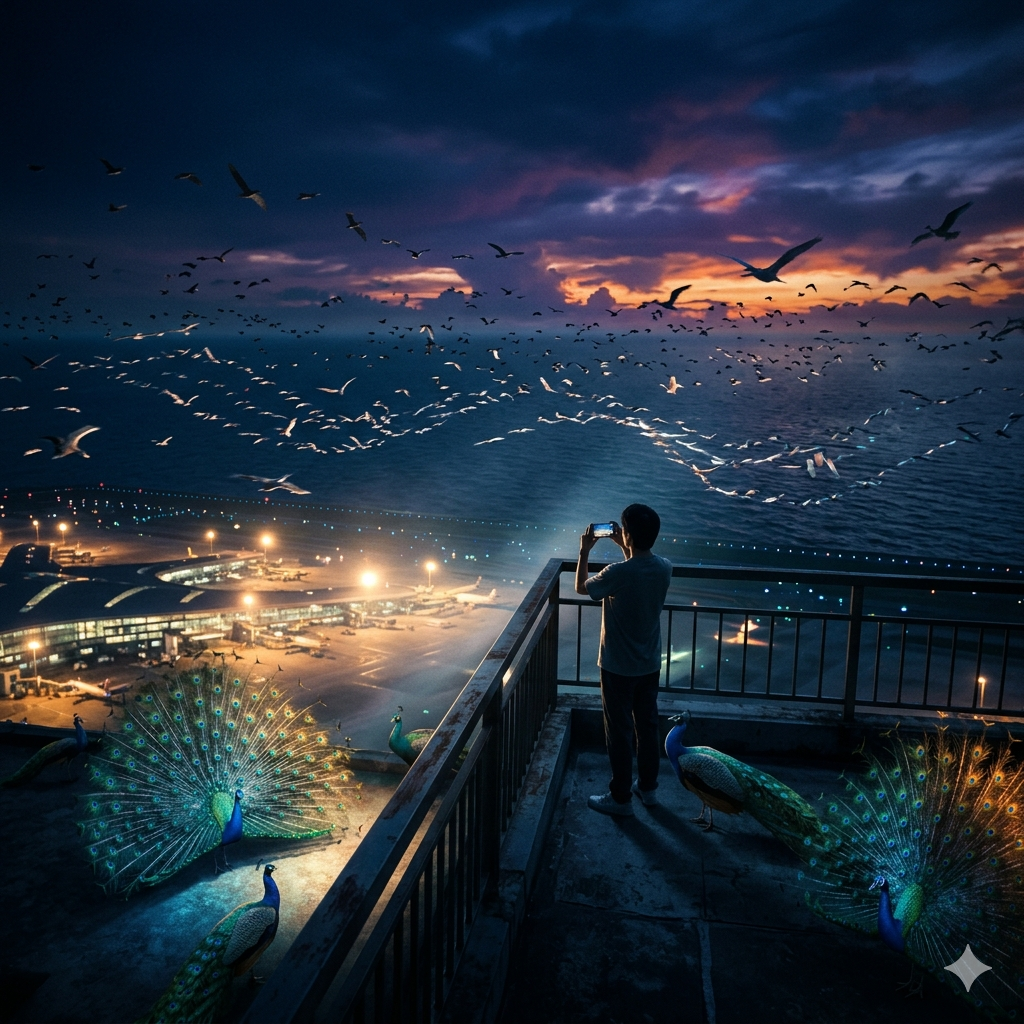 梦中的美景——武汉天河机场夜景
